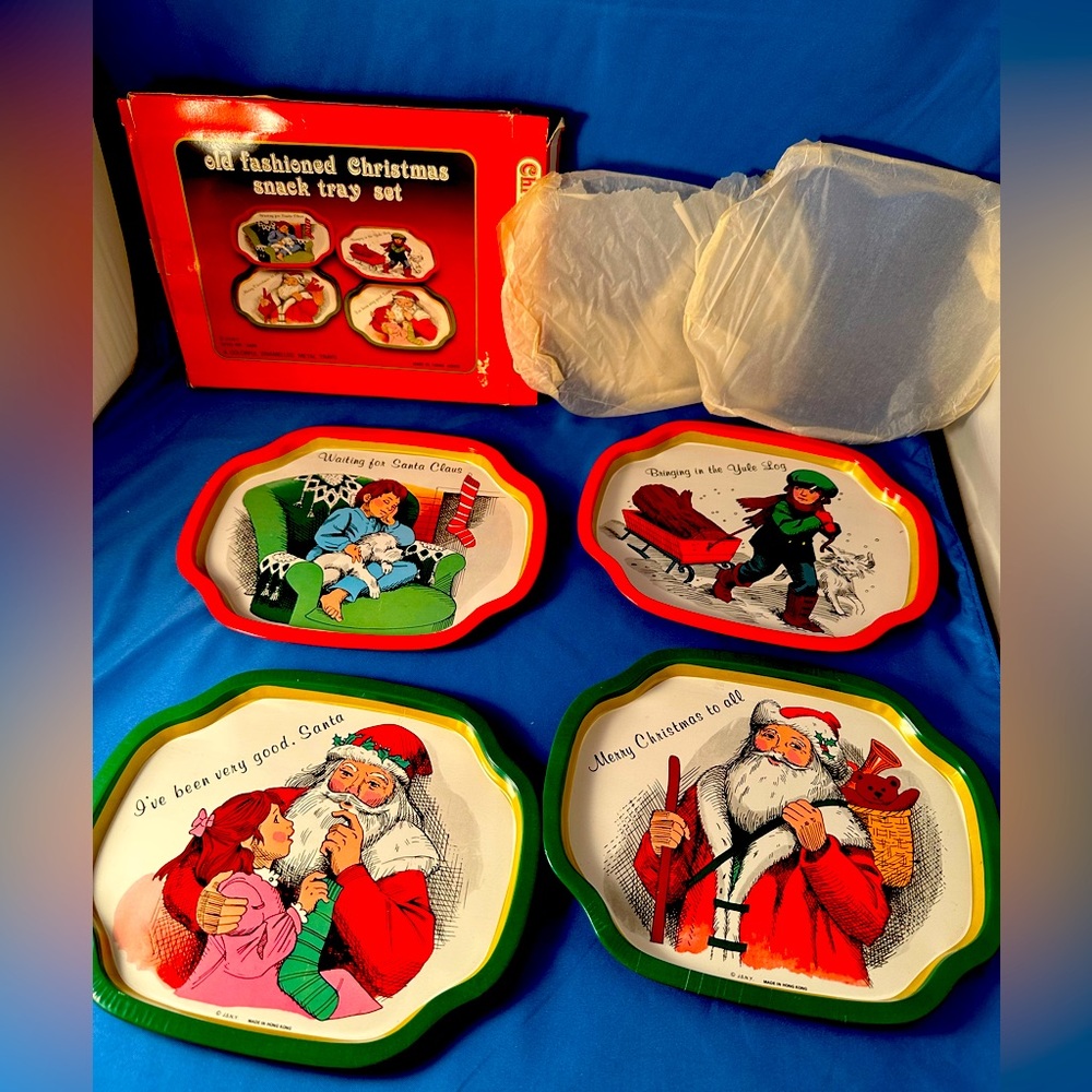 Vintage Christmas Trays